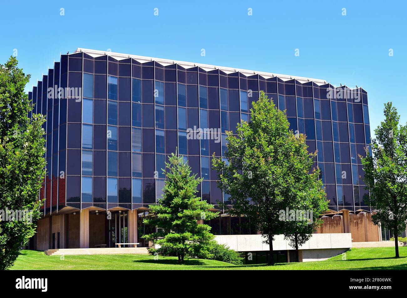 Chicago, Illinois, États-Unis. La bibliothèque de droit d'Angelo de l'Université de Chicago, nommée en l'honneur de l'ancien Dino d'Angelo. Banque D'Images