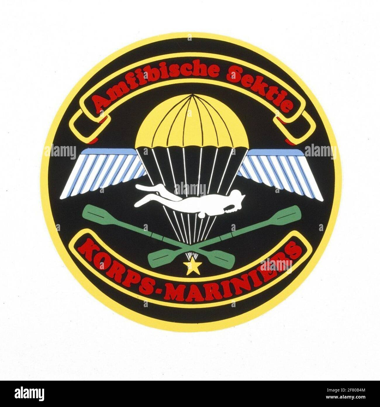 Emblème de la section des amphibiens du corps des Marines. Banque D'Images