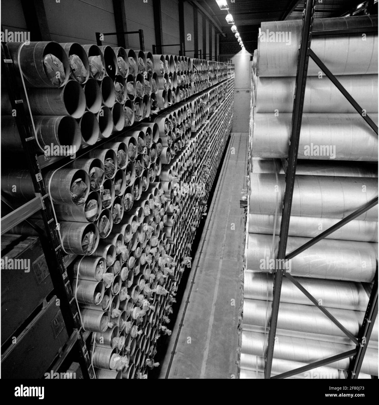 Intérieur de l'Arsenal, bâtiment du Marine Logistics Centre (MLC) à Den Helder en décembre 1989. Banque D'Images