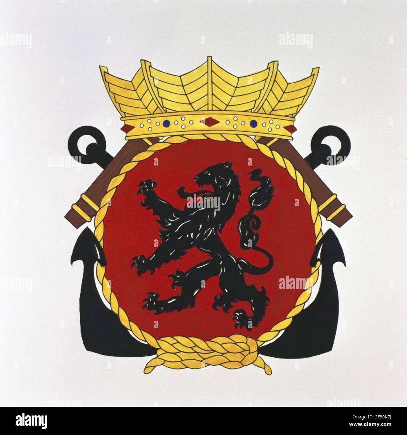 Zierikzee. L'emblème est dérivé de l'arme municipale de Zierikzee. Les tribus des couleurs des bras de Hainaut. Logo doublé par ZR.Melle Zierikzee (1986-). Banque D'Images