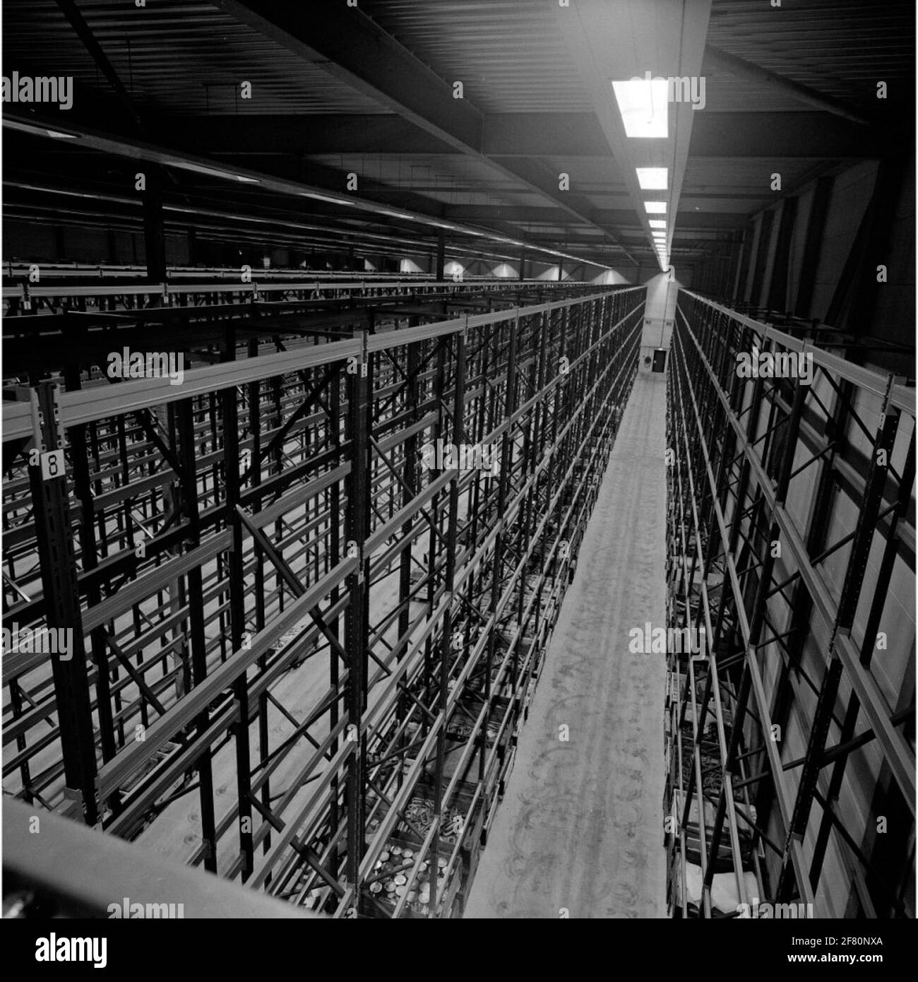 Intérieur de l'Arsenal, bâtiment du Marine Logistics Centre (MLC) à Den Helder en décembre 1989. Banque D'Images