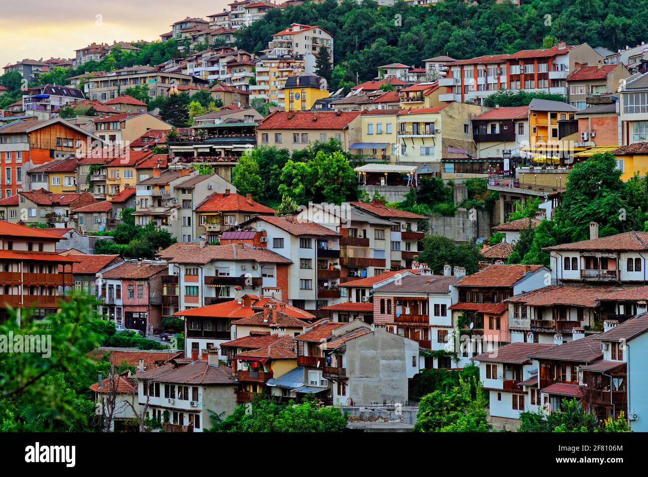 Maisons à Veliko Turnovo, Bulgarie Banque D'Images
