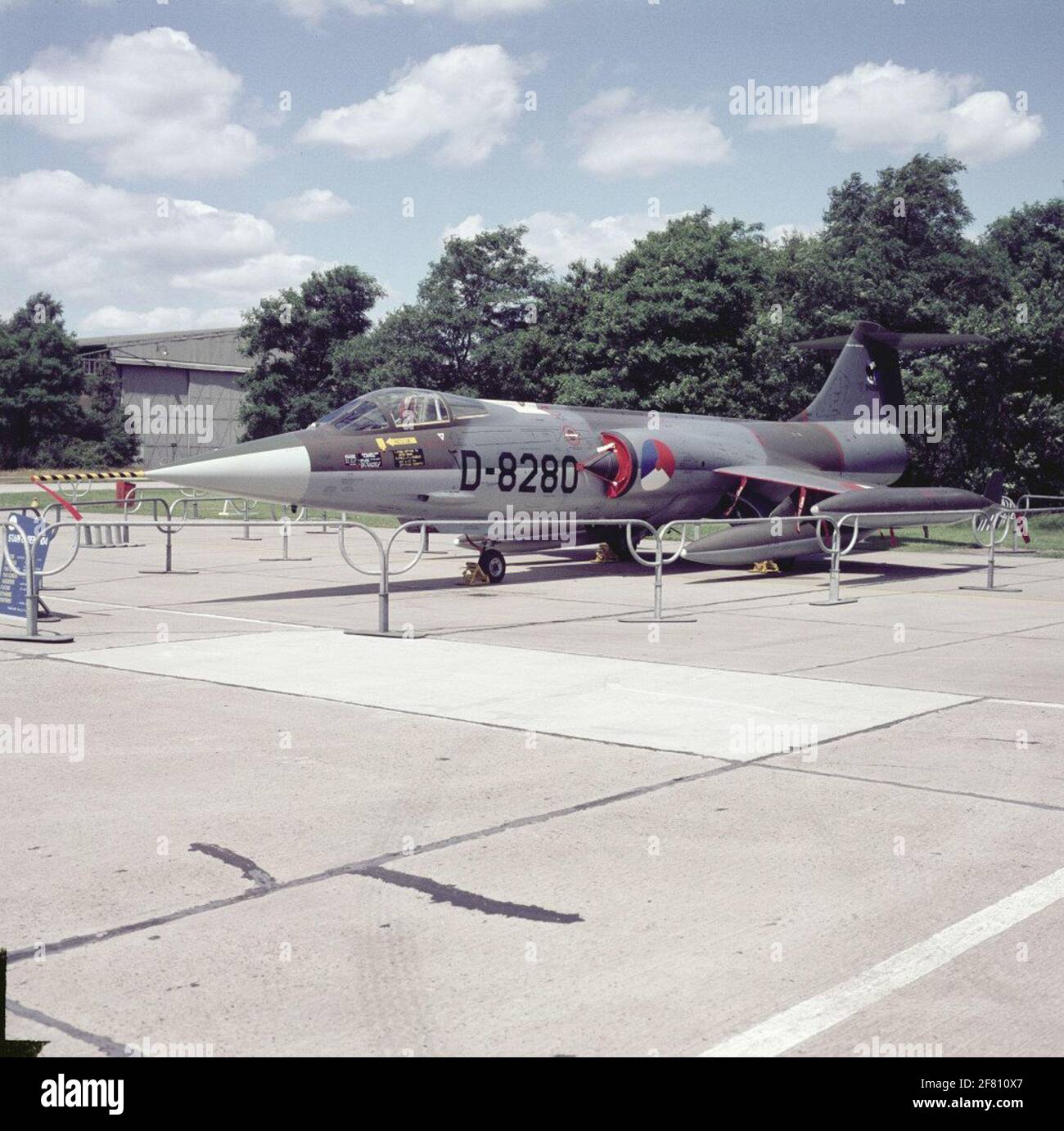 Lockheed F-104G Starfighter, D-8280 de l'escadron 311 pendant la semaine d'ouverture à la base aérienne de Soesterberg en 1968, probablement le 4 juillet. Banque D'Images
