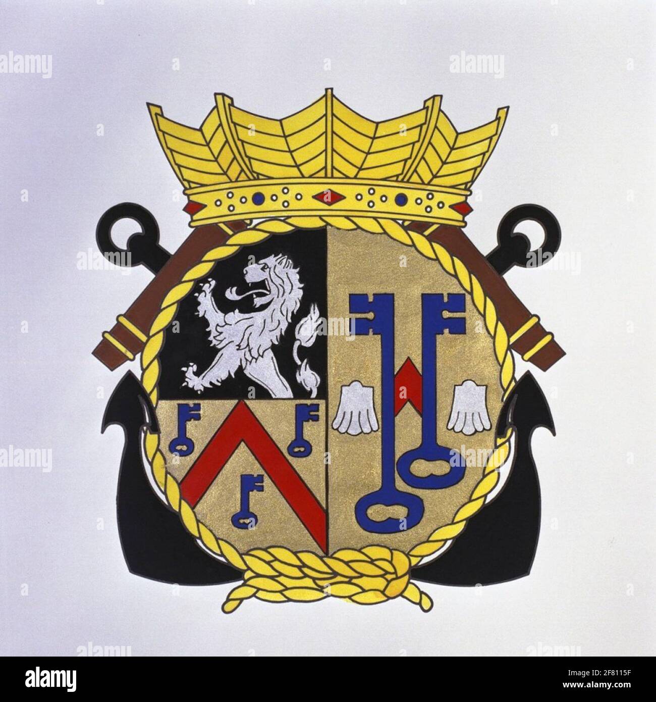 Axe L'emblème est dérivé de l'arme municipale d'Axel. Ci-dessous se réfère  au genre Giselle, une famille flamande influente, se référant  éventuellement aux armoiries du Sint-Pietersabdij à Gand dont l'abbaye dans  l'arme a