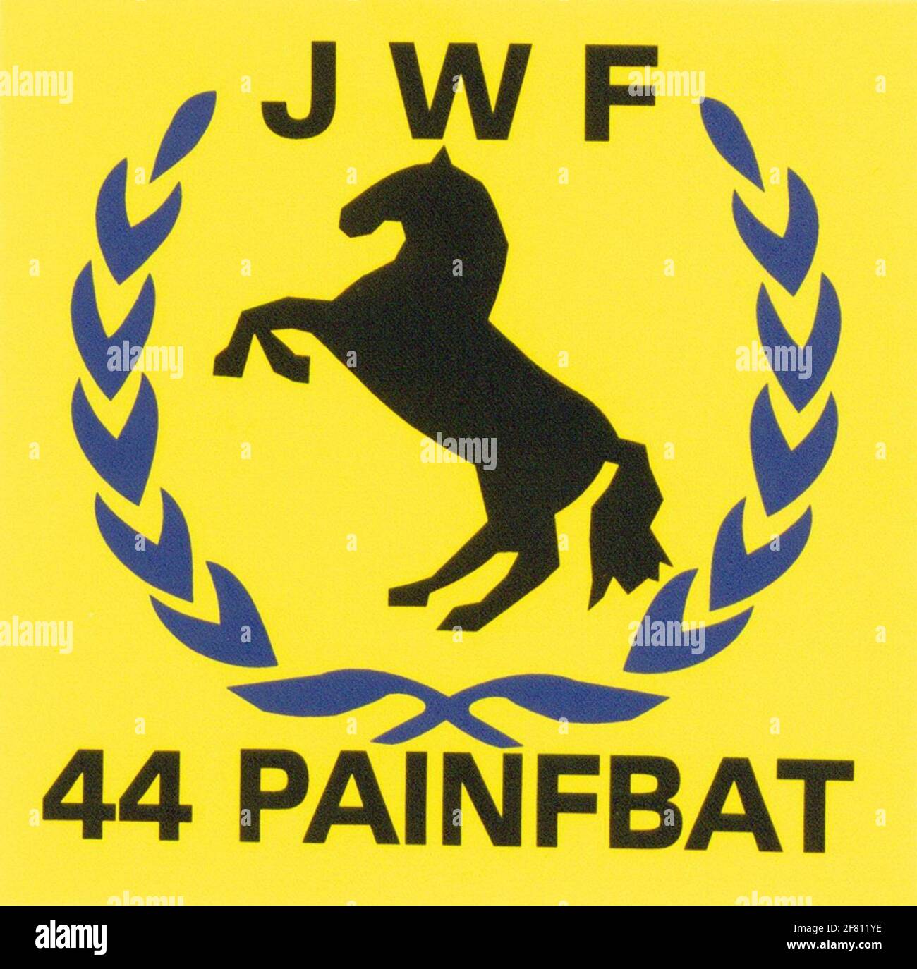 Emblème du 44e bataillon d'infanterie blindé Johan Willem Friso. JWF 44 Painfbat Banque D'Images