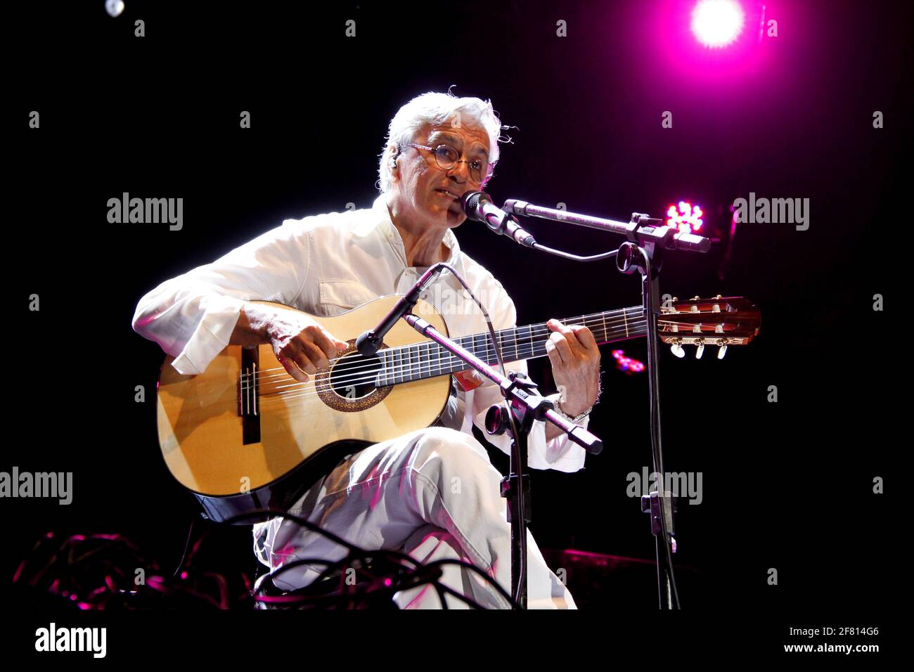 santo amaro bahia / brésil - 25 janvier 2013: Caetano Veloso vu lors de la présentation à la fête de notre Dame de la purification. *** Légende locale *** Banque D'Images