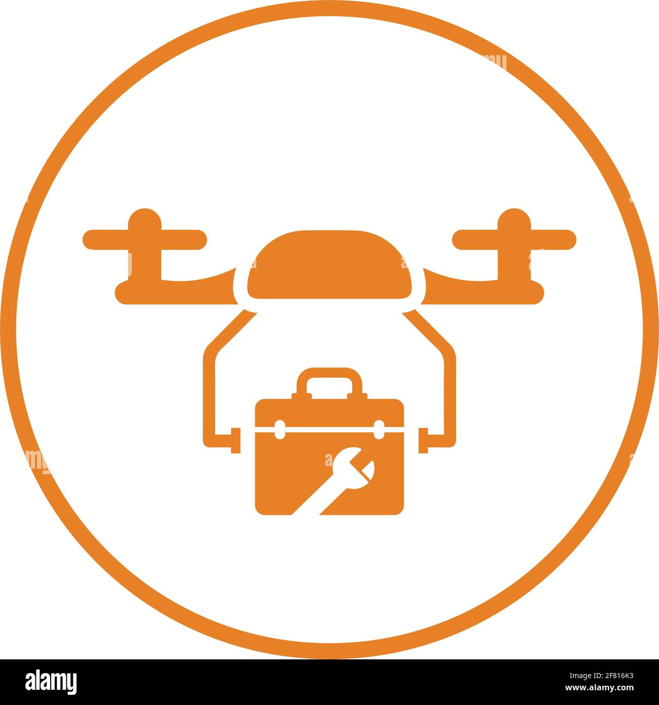 Service, support, copter, icône d'outils de drone - utilisation parfaite pour les supports d'impression, le Web, les images de stock, l'utilisation commerciale ou tout type de projet de conception. Vecteur Ill Illustration de Vecteur