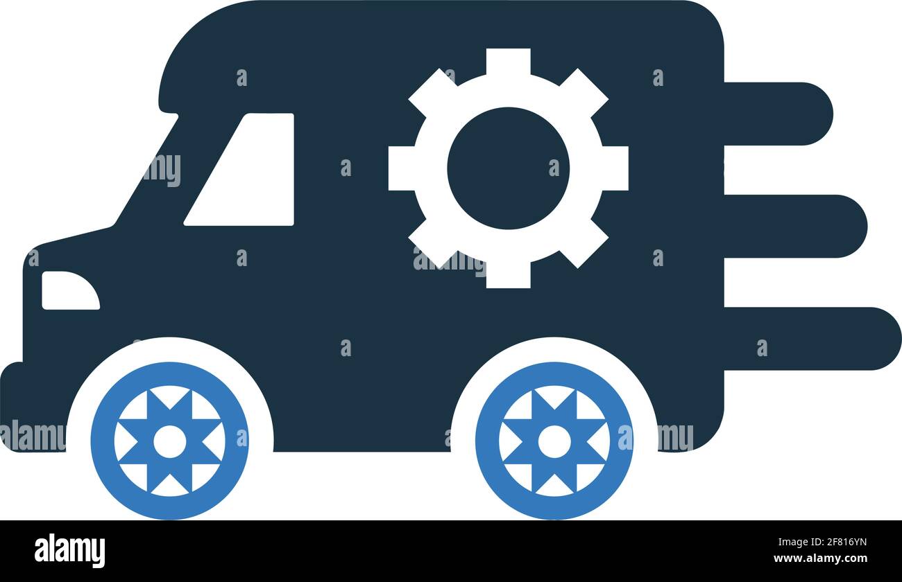 Service, transport, icône de voiture d'urgence - parfait pour les médias imprimés, le Web, les images de stock, l'utilisation commerciale ou tout type de projet de conception. Vecteur Ill Illustration de Vecteur