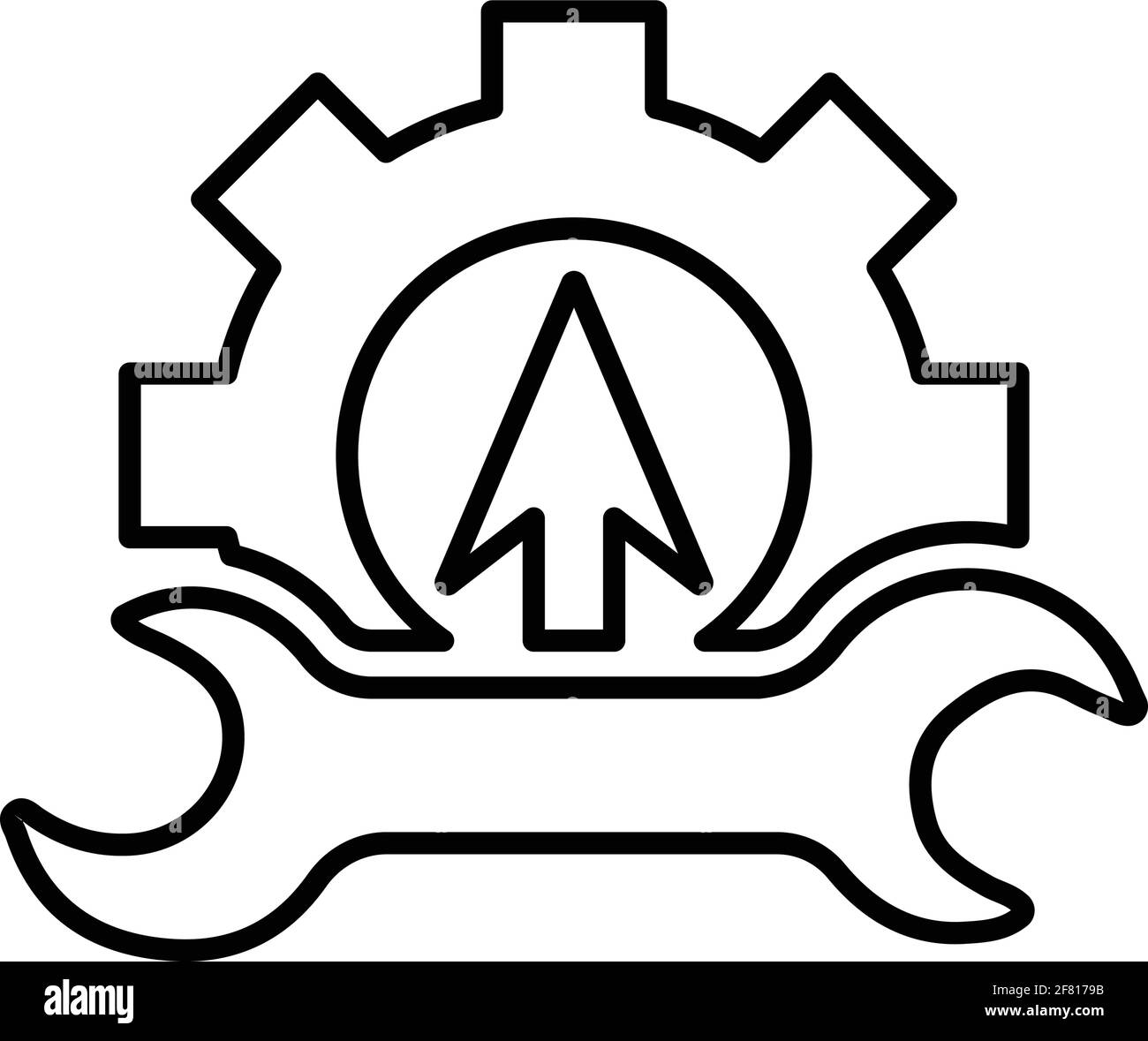 Paramètres système, icône des outils d'entreprise. Illustration vectorielle entièrement modifiable pour une utilisation commerciale, fichiers imprimés et présentations, supports promotionnels, W Illustration de Vecteur