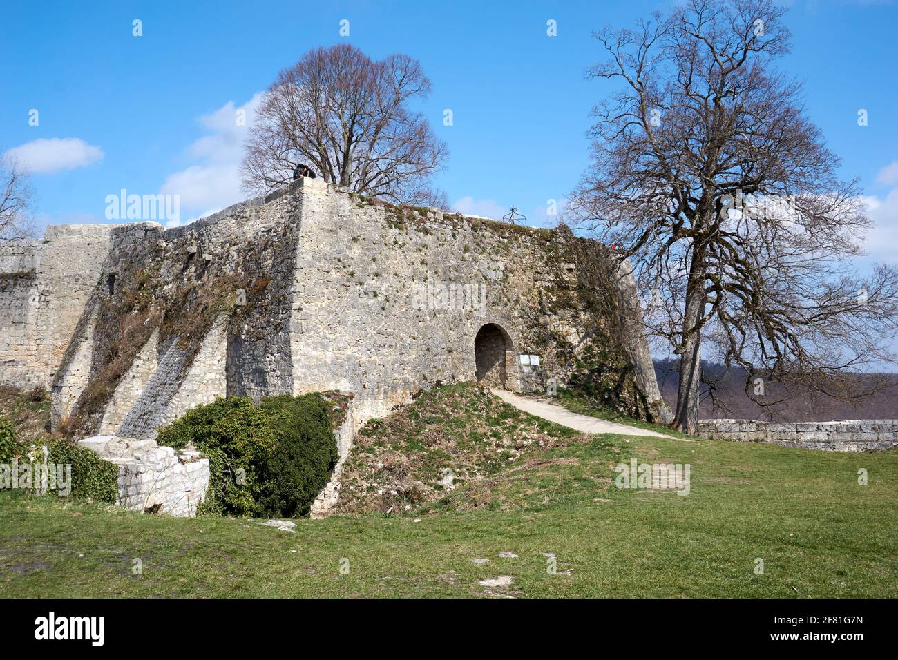 Ruines du château de Hohenurach, Allemagne Banque D'Images