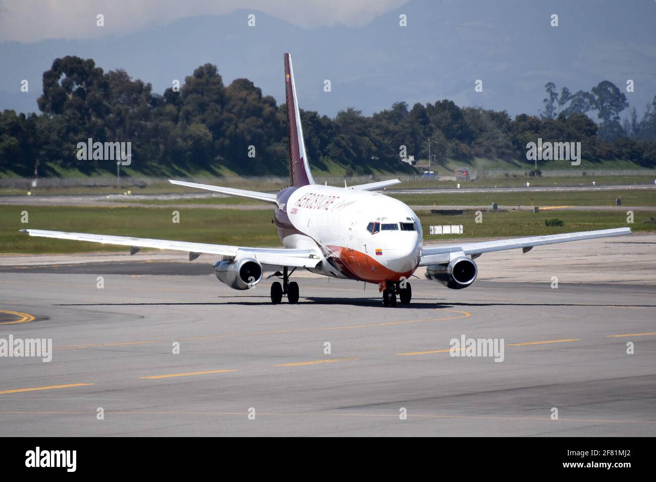 Aerosucre Boeing 737-200 à l'aéroport d'Eldorado, Bogotá, Colombie Banque D'Images