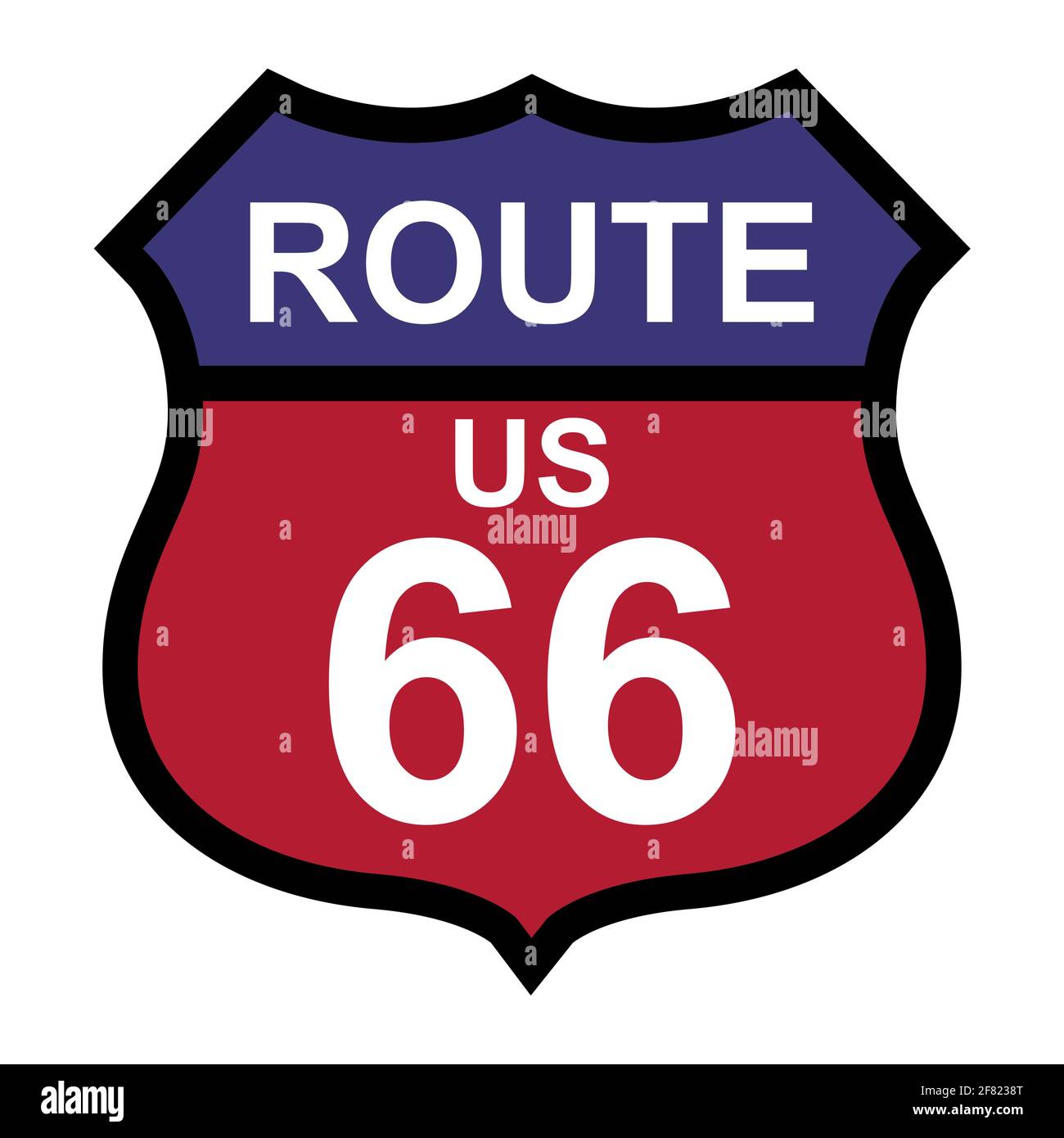 Route 66 icône classique, Voyage usa histoire autoroute, amérique route voyage vecteur arrière-plan . Illustration de Vecteur