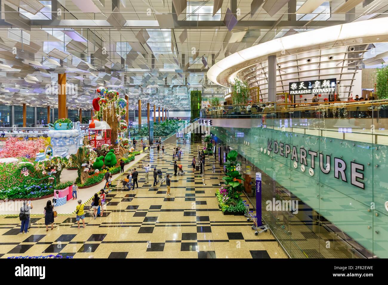 Changi, Singapour – 28 janvier 2018 : terminal 3 de l'aéroport de Changi (SIN) à Singapour. Banque D'Images