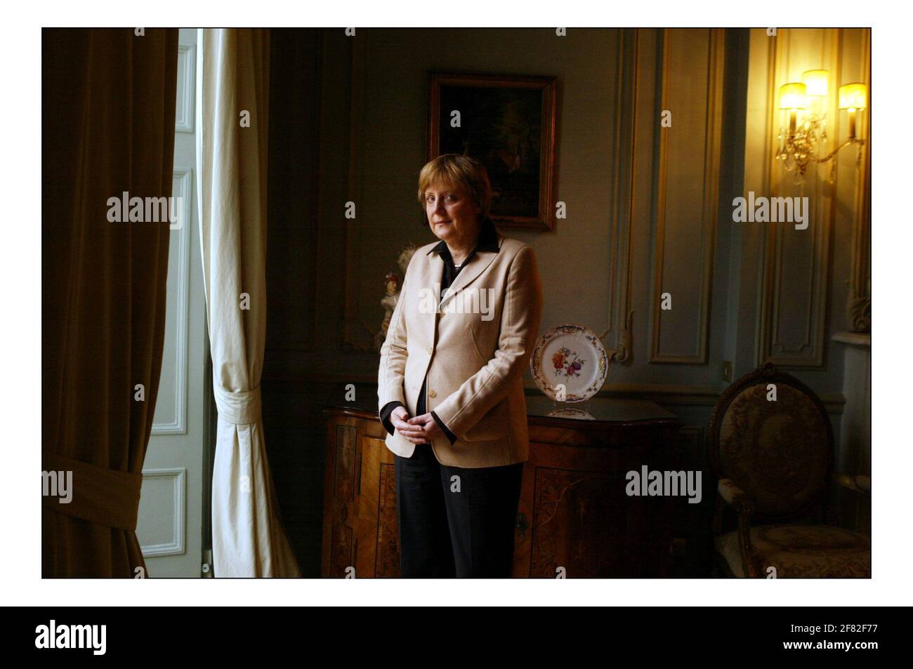 Angela Merkel, chef de l'opposition allemande, la CDU-CSU. Union démocratique chrétienne.pic David Sandison 3/2/2005 Banque D'Images