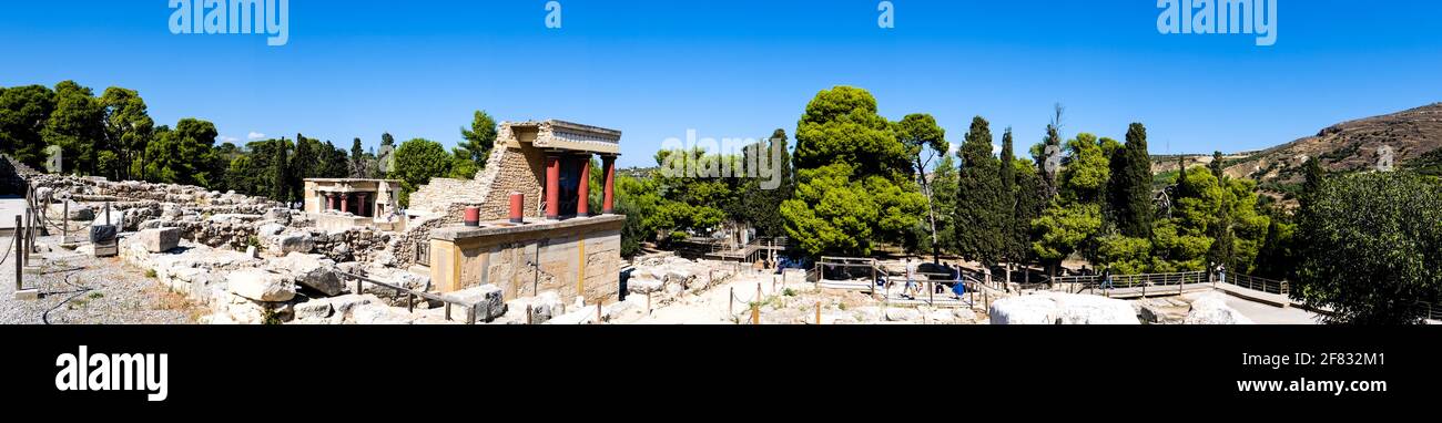Knossos Palace, le plus grand site archéologique de l'âge de bronze en Crète, sur Octtober 2020 Banque D'Images