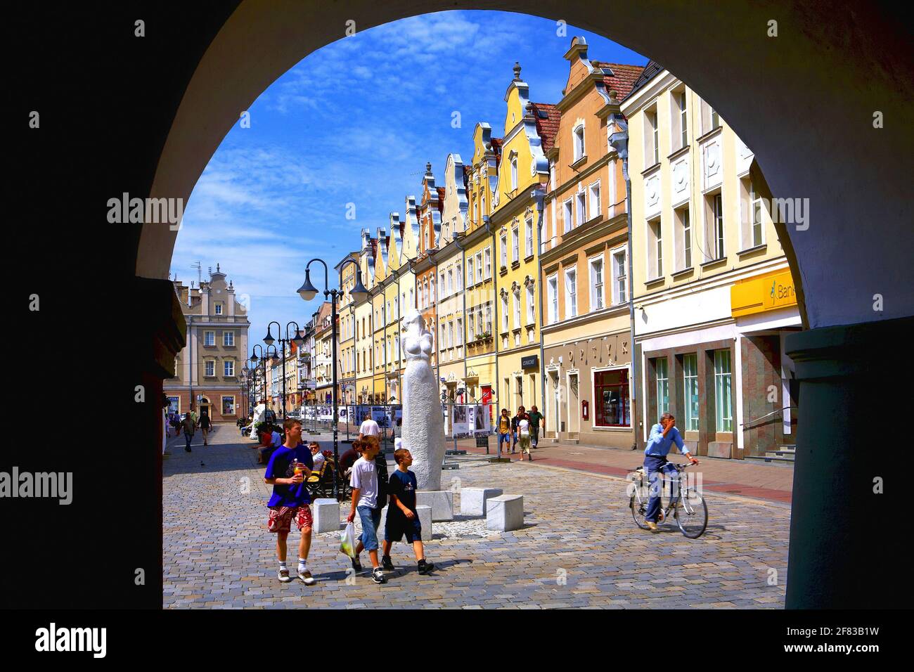 Pologne, Opole, Marketplace, Opole voïvodeship. Banque D'Images