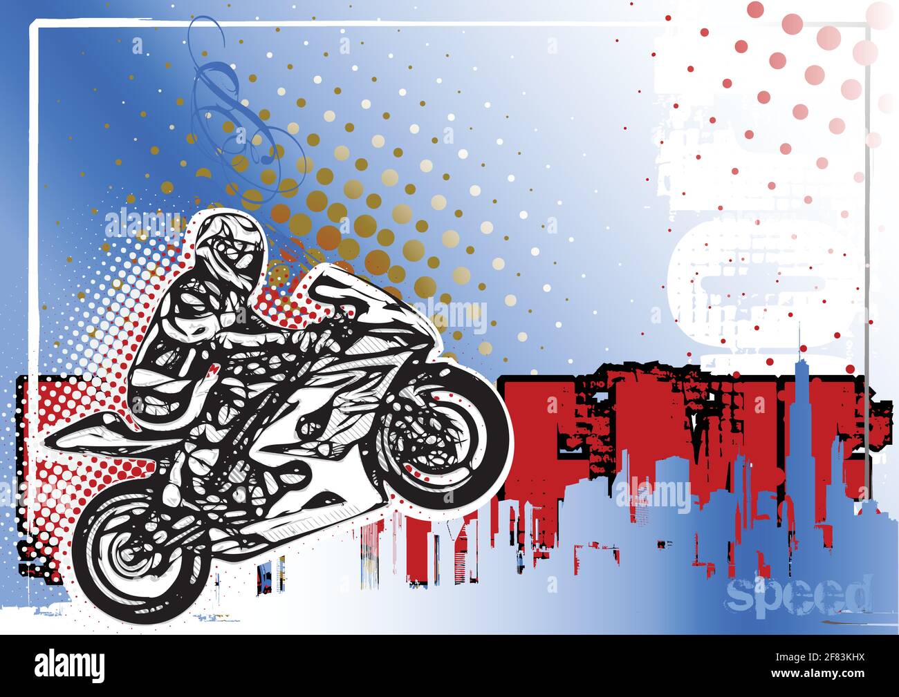 Arrière-plan de l'affiche moto GP Image Vectorielle Stock - Alamy