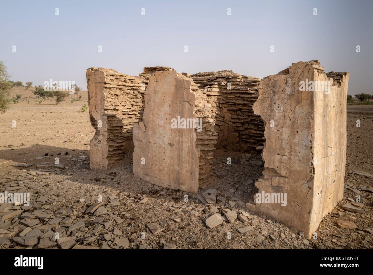 Vestiges archéologiques de Kumbi Saleh, la dernière capitale de l'ancien royaume du Ghana, région de Hodh ECH Chargui, Mauritanie Banque D'Images