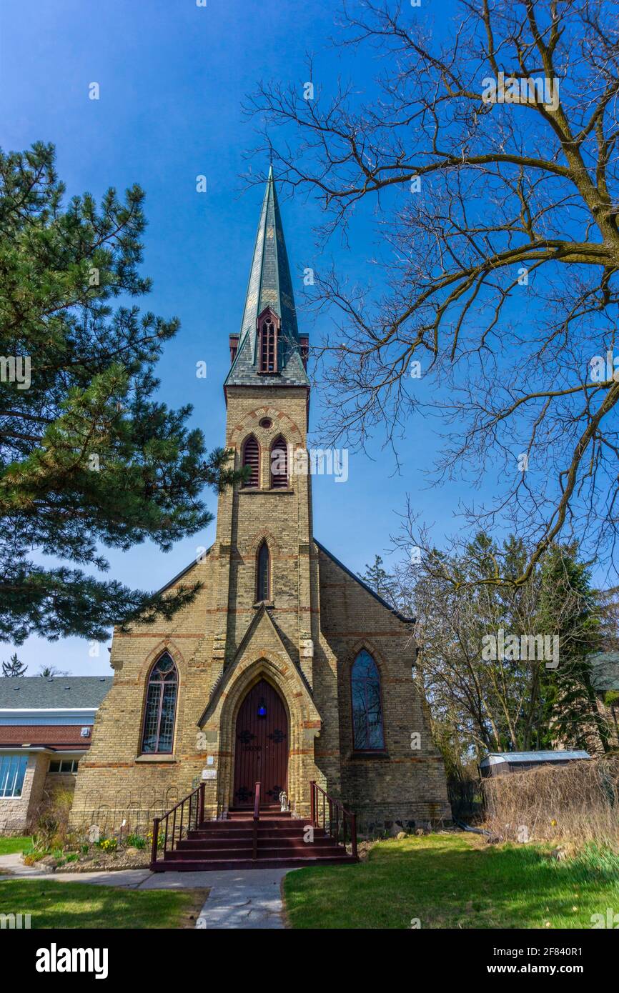 Église anglicane St. Mary's à Richmond Hill, Ontario, Canada - construite en 1872-73. Banque D'Images