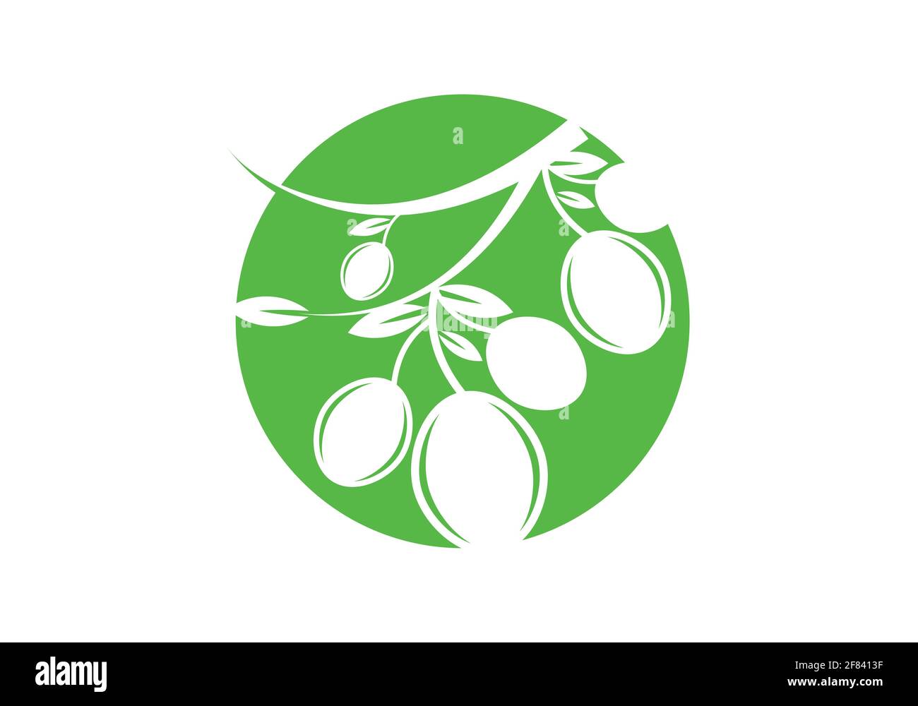 modèle vectoriel de logo d'huile d'olive ou d'icône Illustration de Vecteur