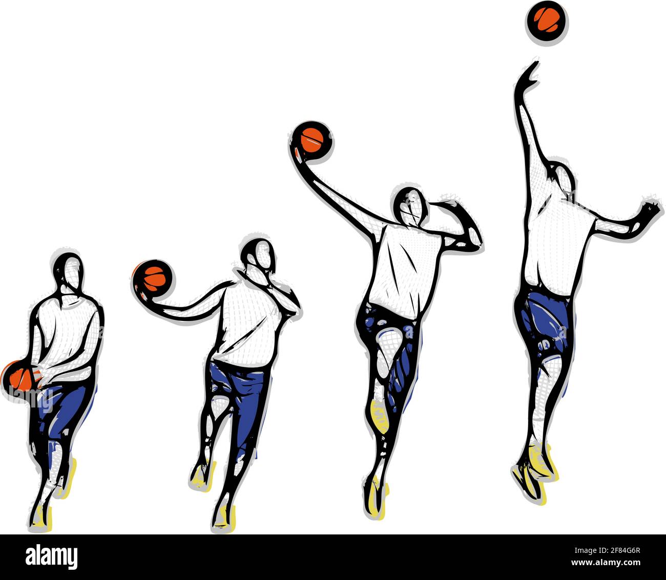 illustration de methodics de basket-ball sur fond blanc Illustration de Vecteur