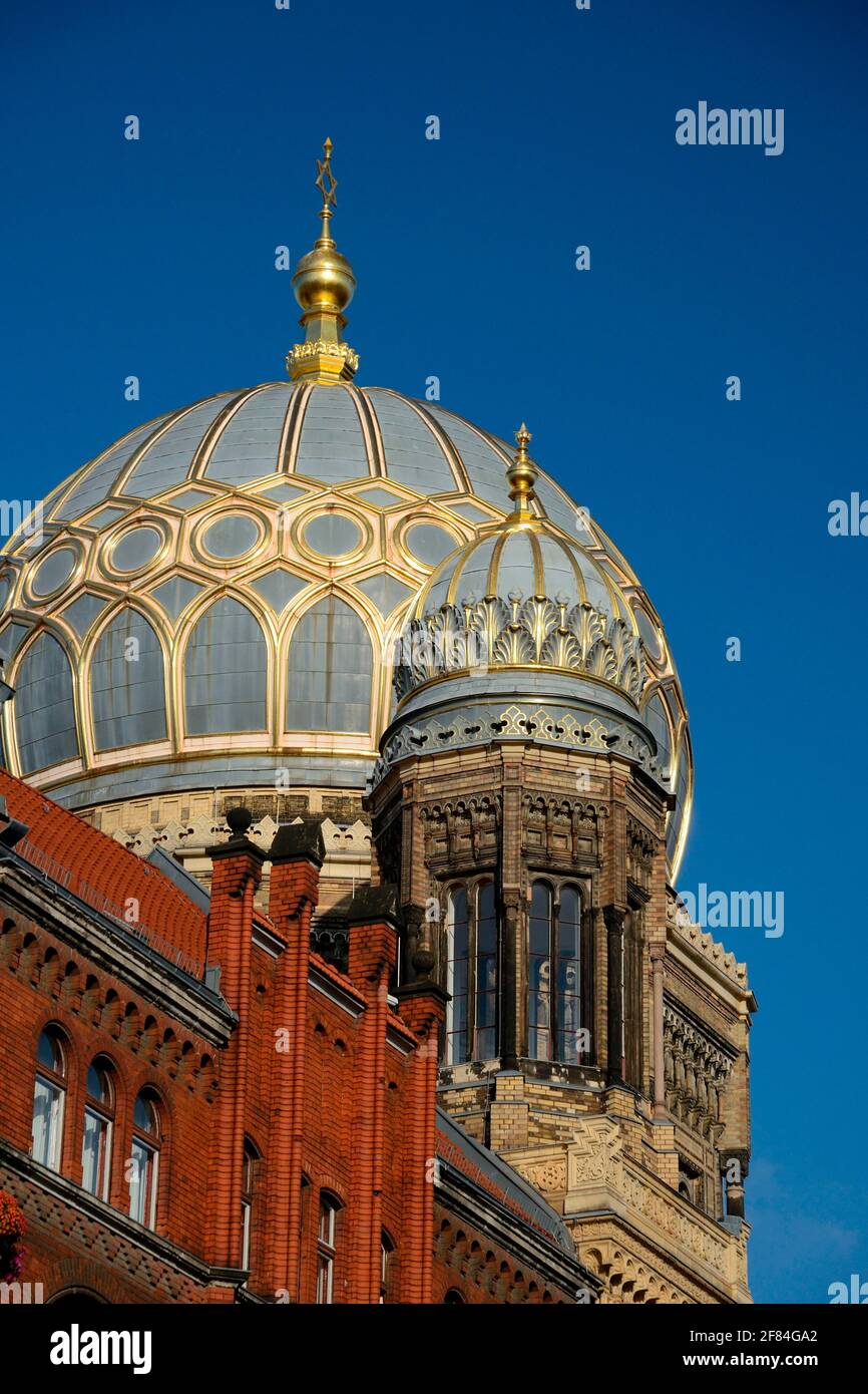 Dome, Nouvelle Synagogue, Berlin, Allemagne Banque D'Images