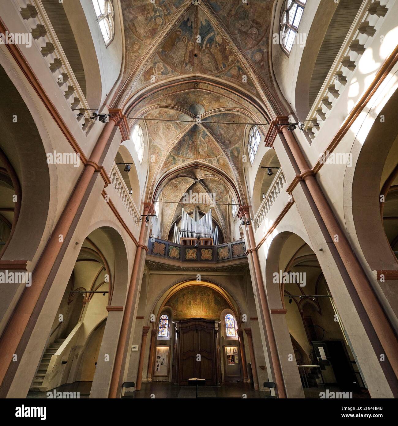 St. Maria à Lyskirchen, vue intérieure, Cologne, Rhénanie-du-Nord-Westphalie, Allemagne Banque D'Images