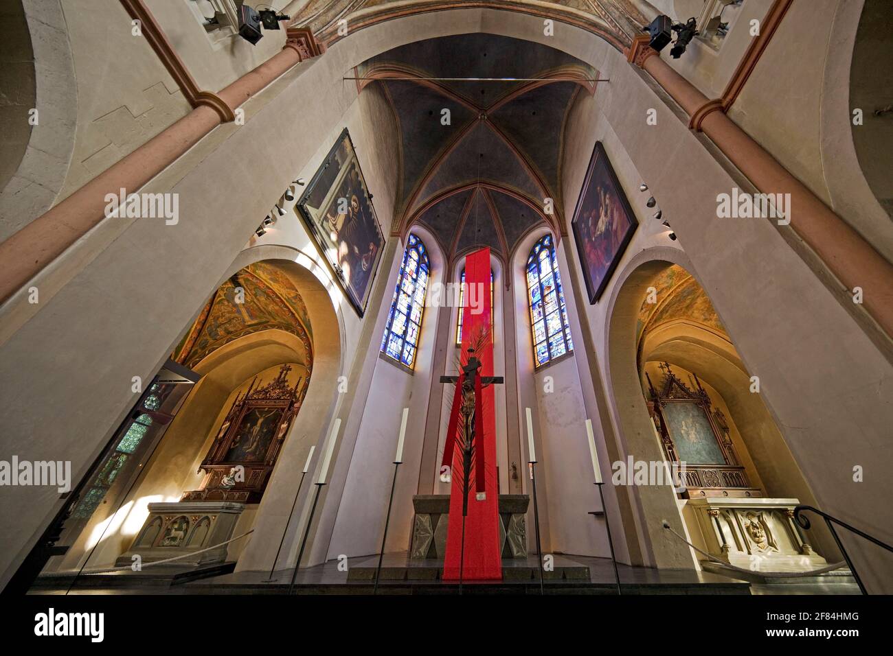 St. Maria à Lyskirchen, vue intérieure, Cologne, Rhénanie-du-Nord-Westphalie, Allemagne Banque D'Images