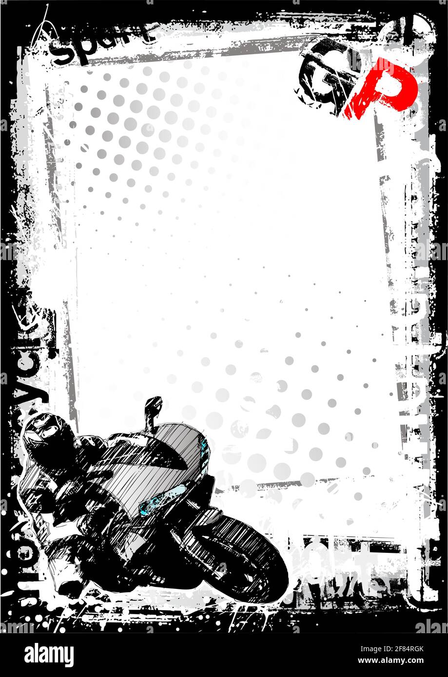 arrière-plan de l'affiche de moto Illustration de Vecteur