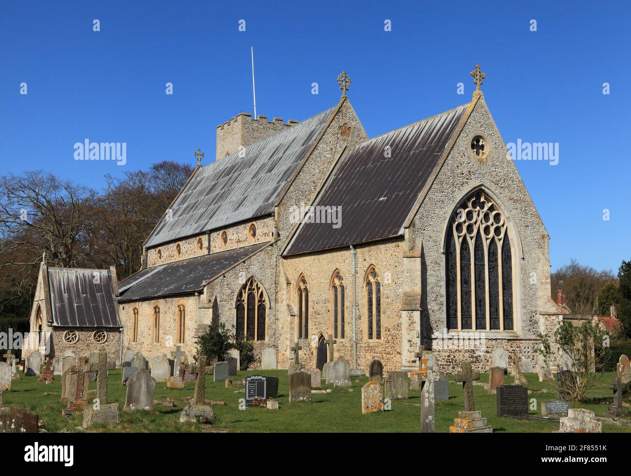 Ancienne église Hunstanton, dédiée à St. Mary, Norfolk, Angleterre, Royaume-Uni Banque D'Images