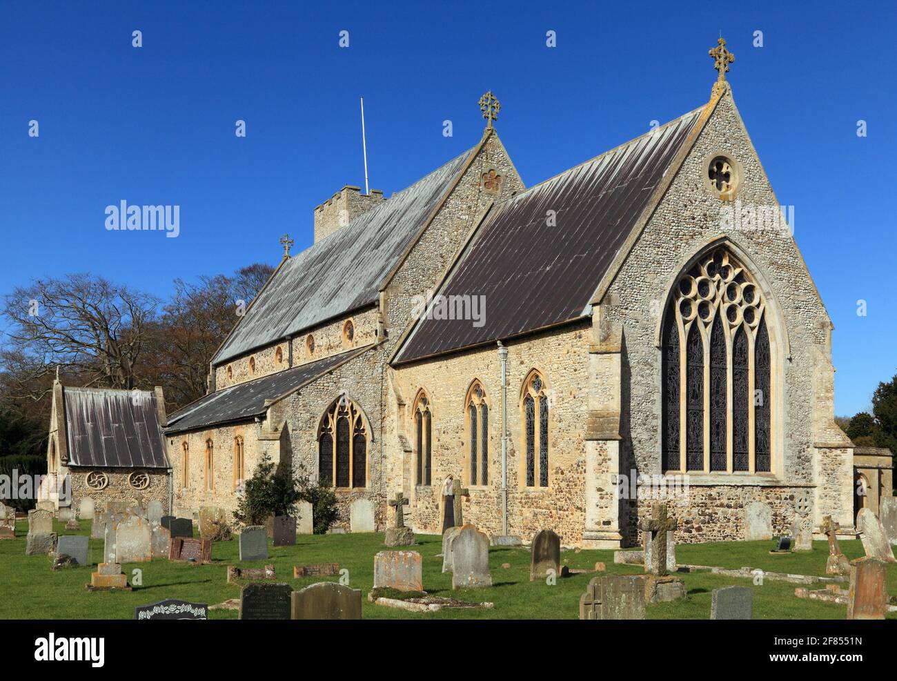 Ancienne église Hunstanton, dédiée à St. Mary, Norfolk, Angleterre, Royaume-Uni Banque D'Images