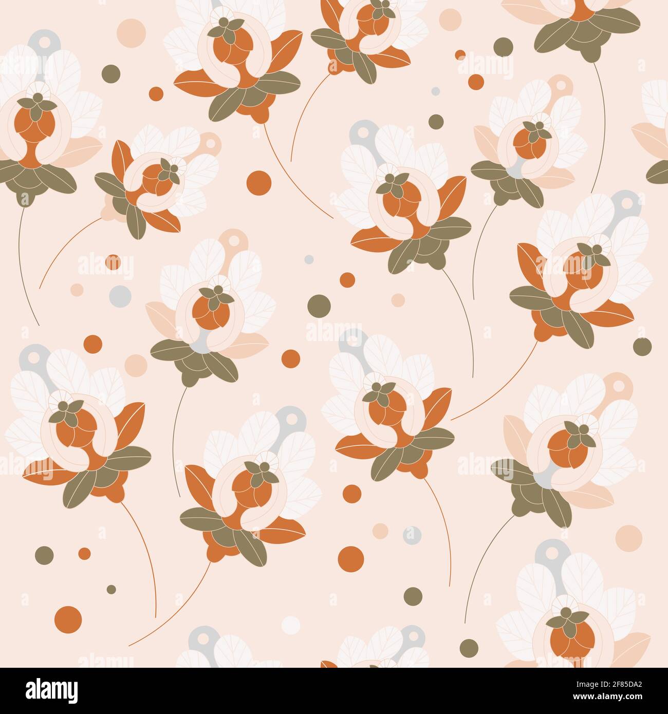 Motif fleuri façon main sans couture. Illustration vectorielle. Arrière-plan abstrait sans couture avec fleurs abstraites Illustration de Vecteur