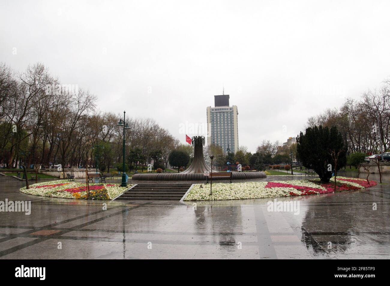 Parc Taksim Gezi, Istanbul, Turquie en avril 2012 Banque D'Images