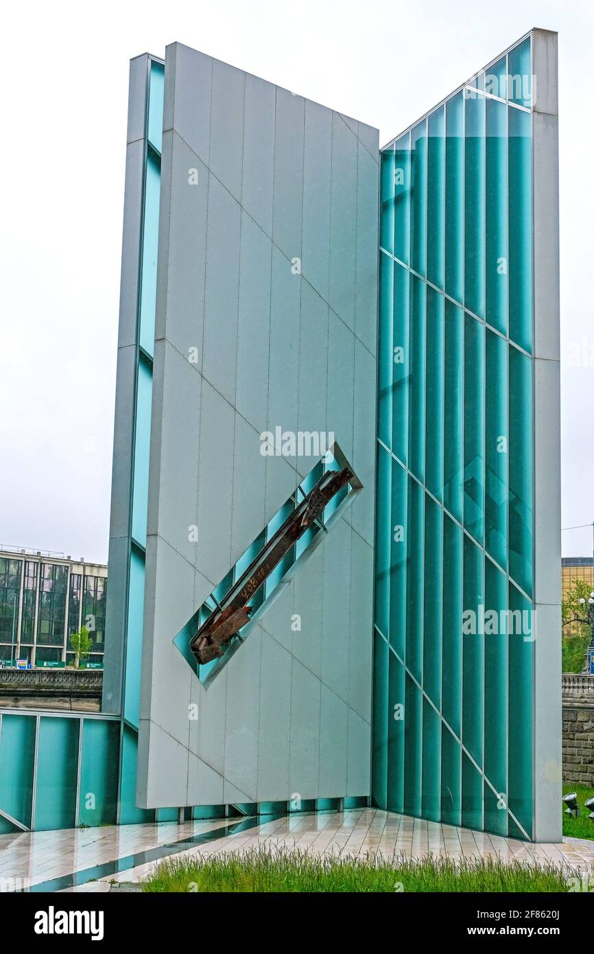 Le mémorial à Padoue Italie aux victimes d'attentats terroristes en septembre 11 2001 à New York. Banque D'Images