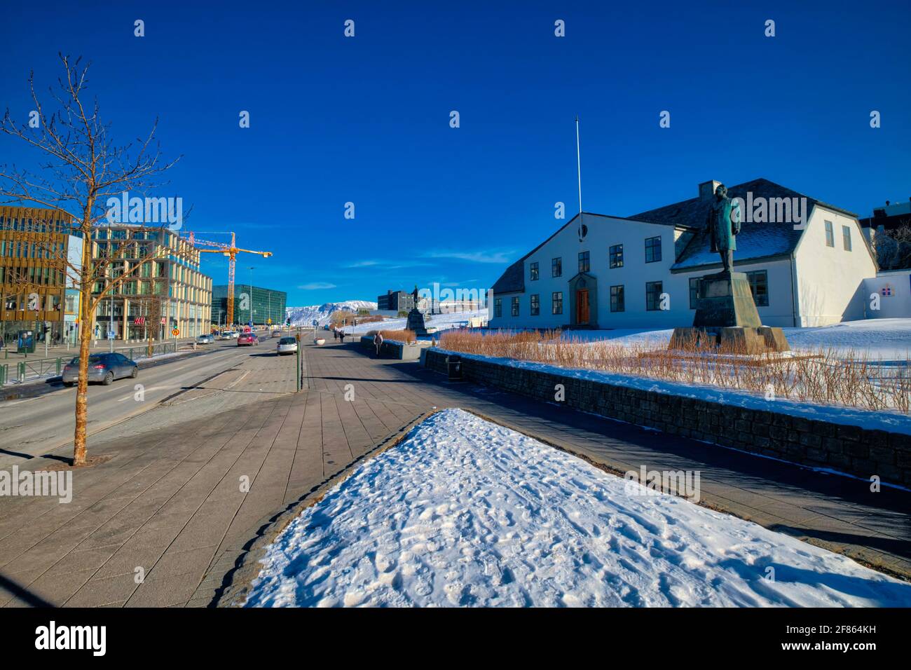 L'Islande a l'honneur d'avoir le plus ancien Parlement du monde, qui a été formé en 930 à Thingvellir. Bien qu'il ait été interrompu pendant une période dans Banque D'Images