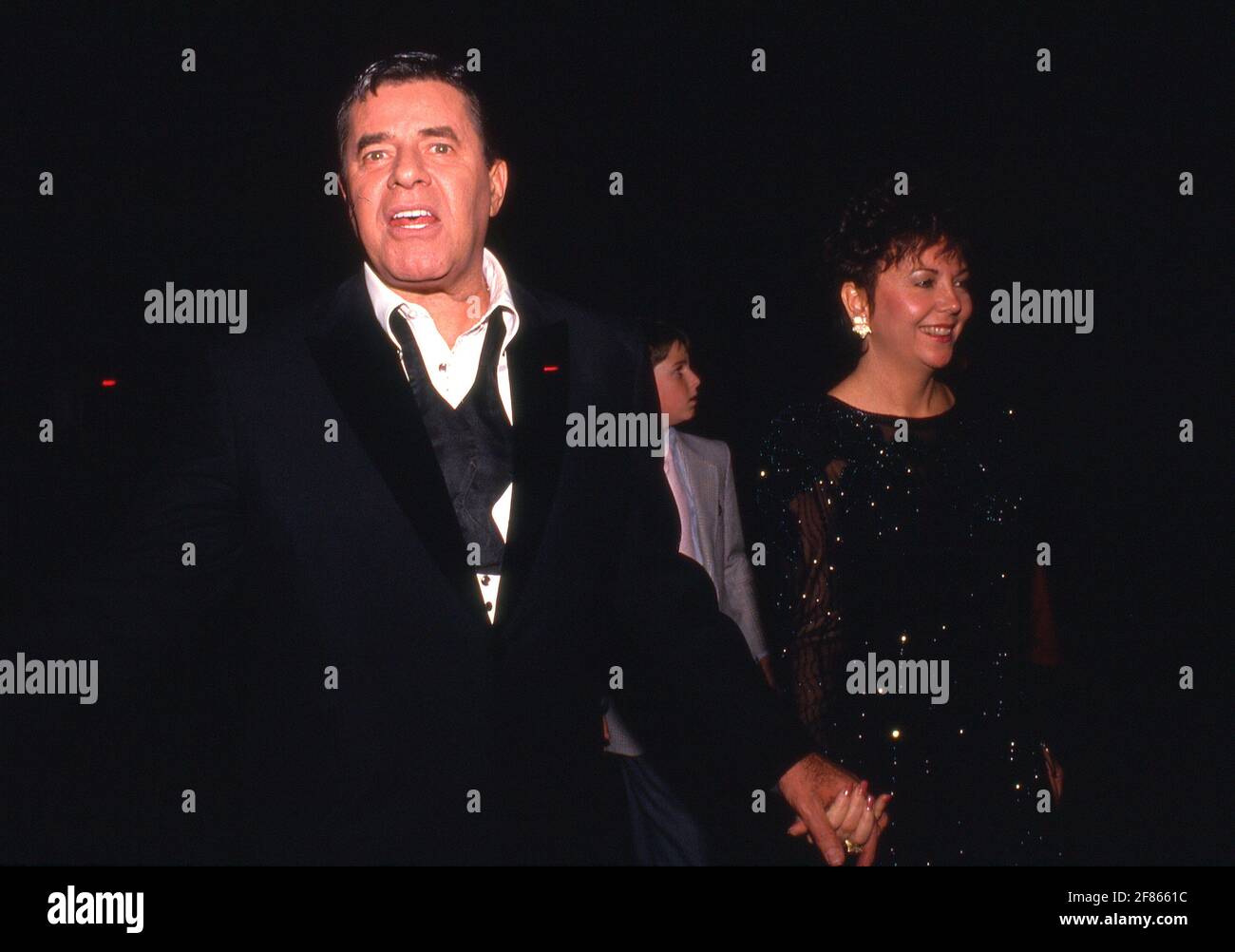 Jerry Lewis et SANDEE Lewis assistent à la 12e édition des Ace Awards le 13 janvier 1991 au Wiltern Theatre de Los Angeles, Californie crédit: Ralph Dominguez/MediaPunch Banque D'Images