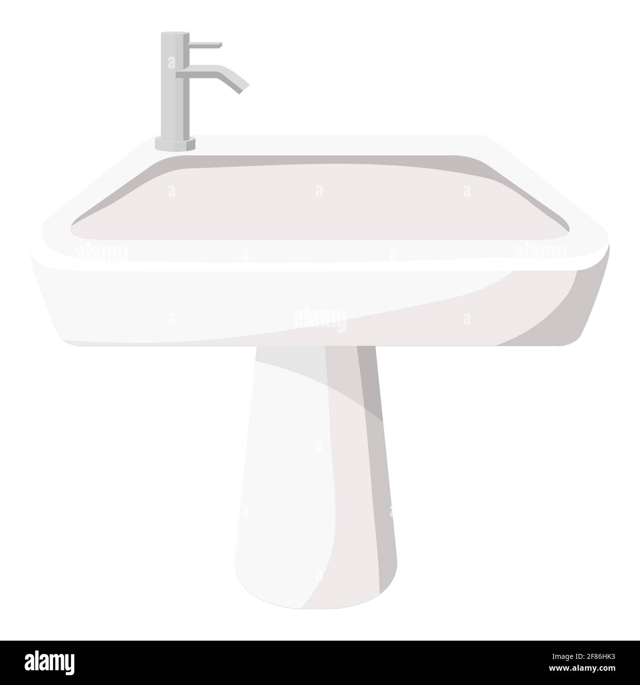Dessin animé vecteur illustration objet salle de bain lavabo Image  Vectorielle Stock - Alamy