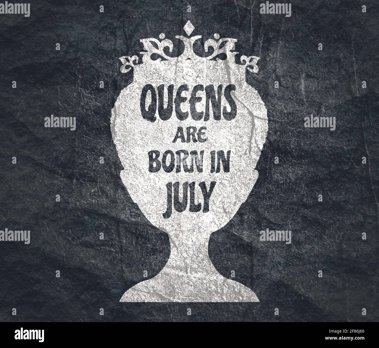 Silhouette De Grand Lit Vintage Profil De Reine Medievale Silhouette Elegante De La Tete Feminine Queens Sont Nes En Juillet Texte Citation De Motivation Photo Stock Alamy