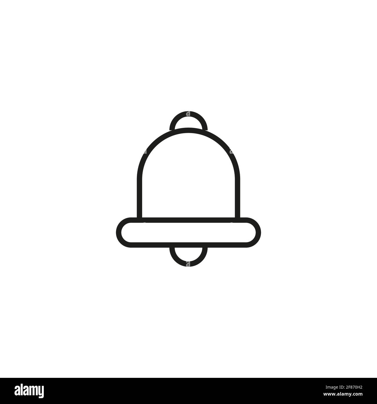 Icône de sonnerie de notification. Symbole d'alarme. Message entrant dans la boîte de réception. Illustration de Vecteur