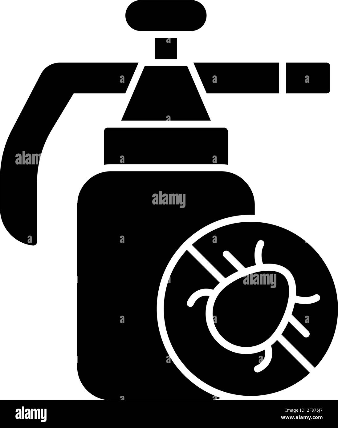 Icône de glyphe noir de pesticides Illustration de Vecteur