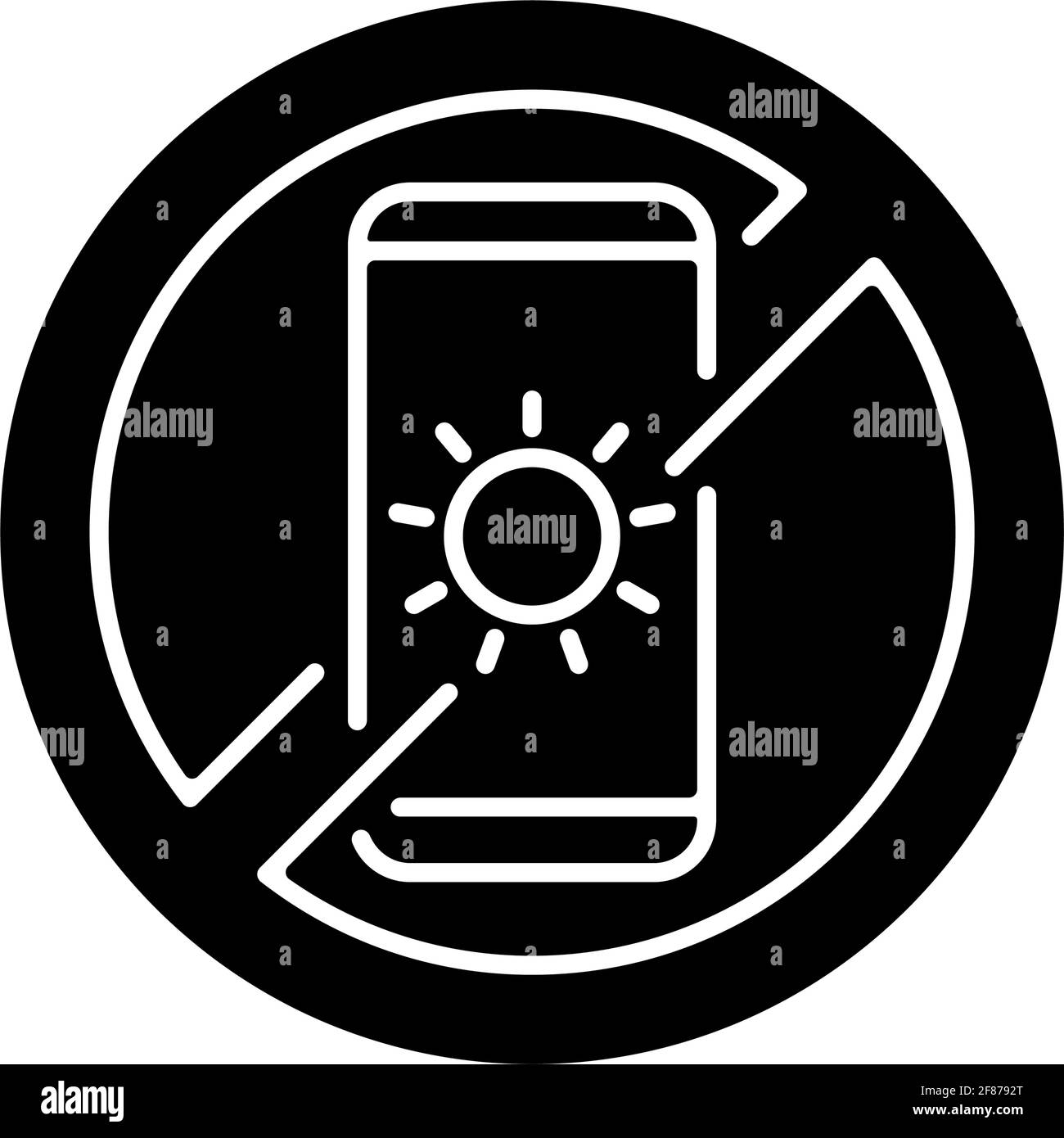 Aucune icône de glyphe noire de périphérique Illustration de Vecteur