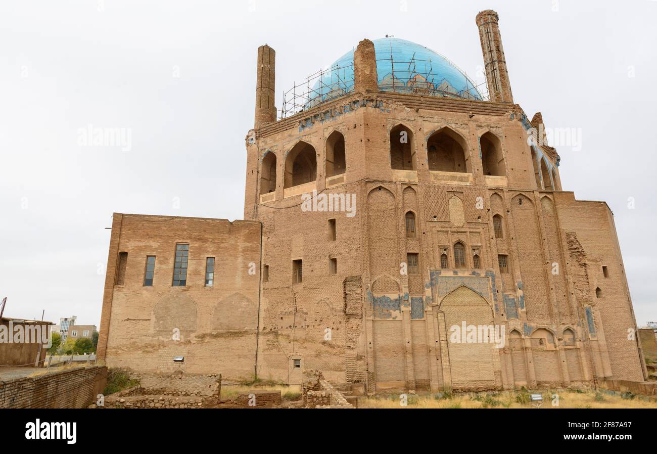 Le Dôme de Soltaniyeh dans la ville de Soltaniyeh, province de Zanjan, Iran Banque D'Images