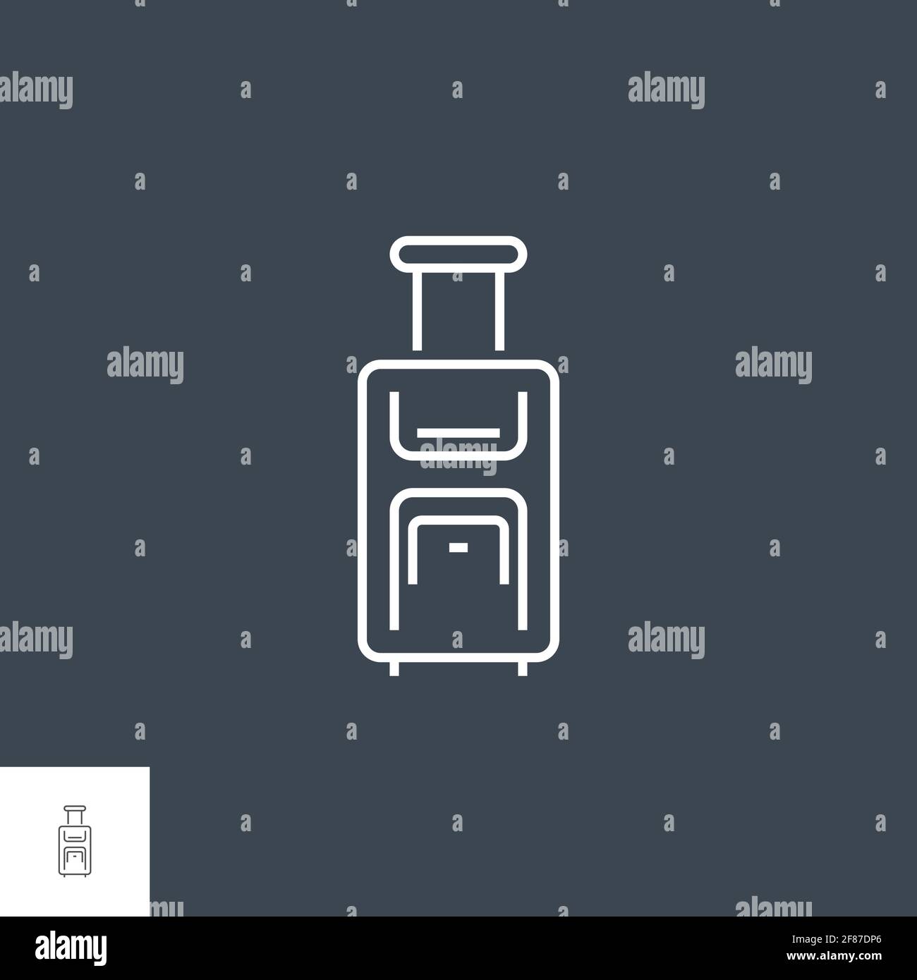 Icône ligne vectorielle associée à la valise. Illustration de Vecteur