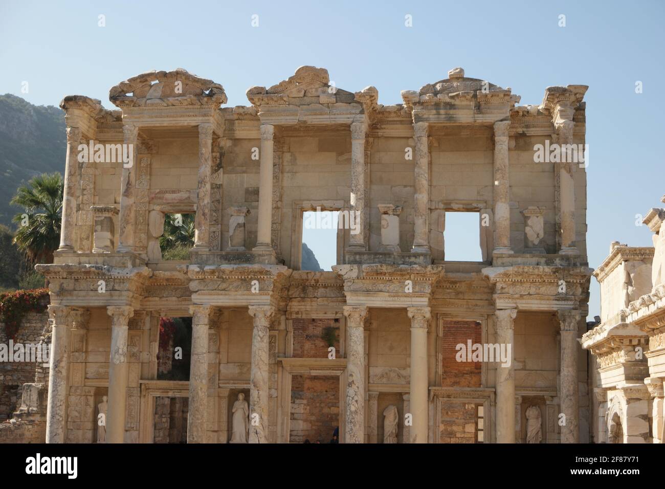 La Bibliothèque de Celsus dans l'ancienne ville d'Éphèse, Turquie Banque D'Images