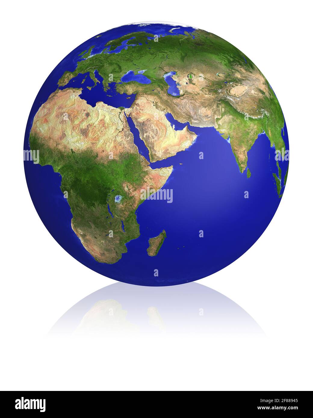 Carte du globe terrestre. Du côté de l'Afrique et de l'Europe. La texture  de la Terre de cette image fournie par la NASA.  (http://visibleearth.nasa.gov/view rec.php?id=24 Photo Stock - Alamy