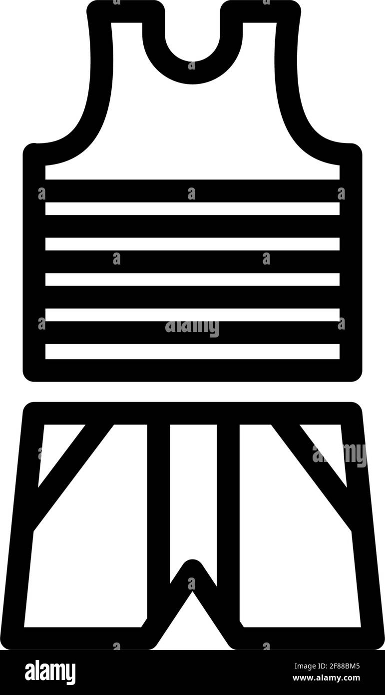 Beach Wear contour icône illustration vectorielle, vêtements d'été logo modèle inspiration Illustration de Vecteur