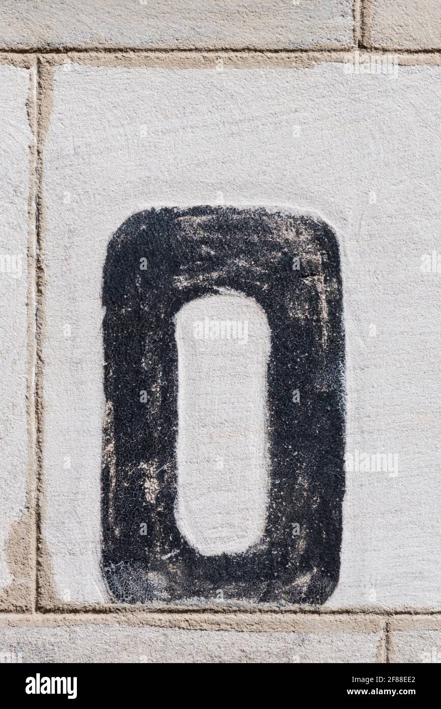 Lettre o d'un tableau publicitaire historique Banque D'Images