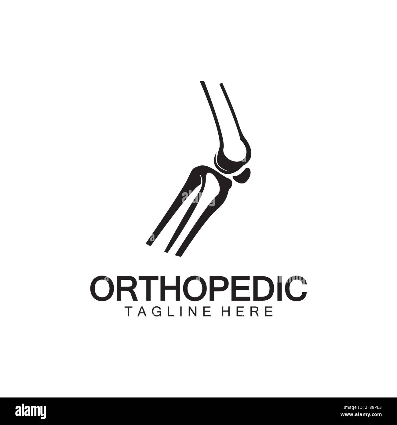 Orthodic Health Bone logo illustration vectorielle modèle de conception, Knee Bone logo designs concept, Health Bone logo symbol Icon Illustration de Vecteur