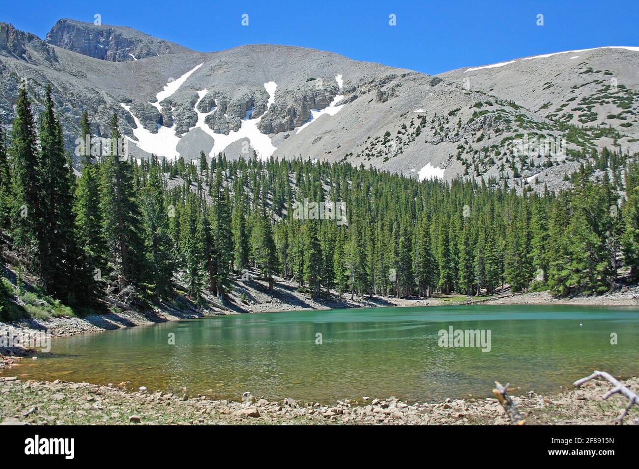 Paysage avec le lac, Nevada Banque D'Images