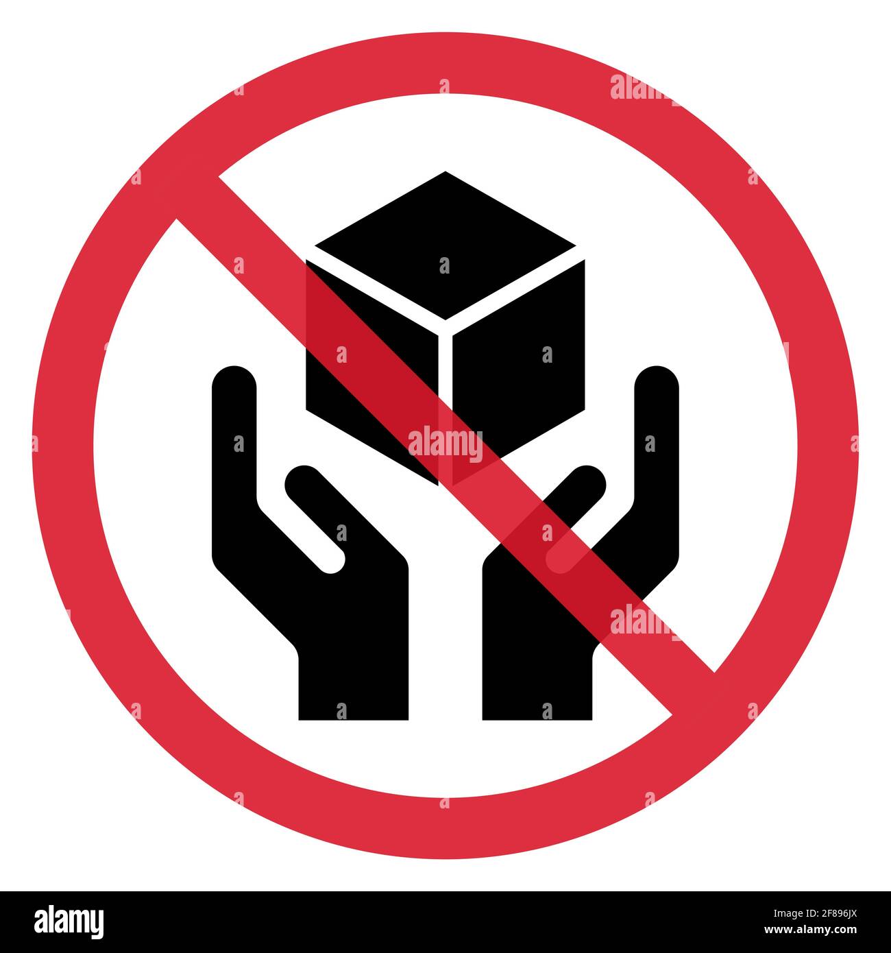 Manipulez avec précaution l'icône plate avec un cercle rouge isolé sur fond blanc. Symbole d'emballage fragile. Illustration du vecteur d'étiquette . Illustration de Vecteur